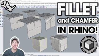 How to FILLET AND CHAMFER Edges in Rhino!