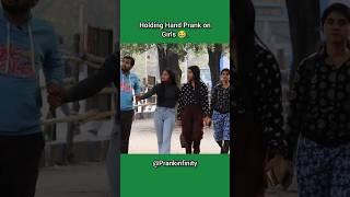 Holding Hand Prank on cute girls Prank shorts #shorts