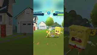 Game spongebob sandy vs spongebob epic battle #shorts #spongebob #gaming