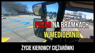 Pożar na bramkach w Mediolanie