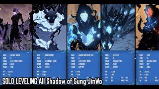 SOLO LEVELING All Shadow of Sung JinWo I Who is the STRONGEST SHADOW?