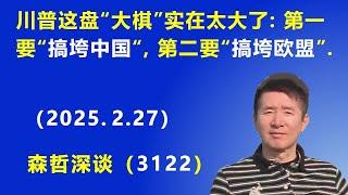 川普这盘“大棋”实在太大了：第一要“搞垮中国“，第二要“搞垮欧盟”. (2025.2.27) 《森哲深谈》