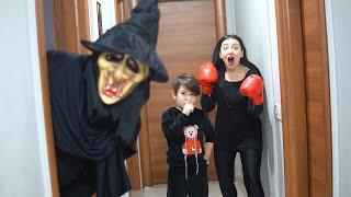 CADI TEYZE EVİMİZE GELDİ. YAŞLI CADI TEYZEYİ. ÖCÜ! SANDIK. ÖZLEM GÖK