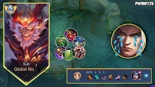 SUN BUILD TANK - TANK DAMAGE GAMEPLAY VS. BADANG FULL DAMAGE  ~ MOBILE LEGEND BANG BANG