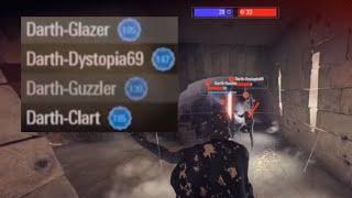 Toxic “Darth” clan gives up after losing with invincibility glitches | Battlefront 2 HvV gameplay