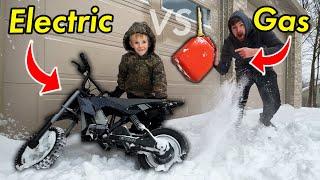 Can Electric Dirt Bikes Keep Up With The Gas Powered Pit Bikes *Surprising The Pit Bike Winner*