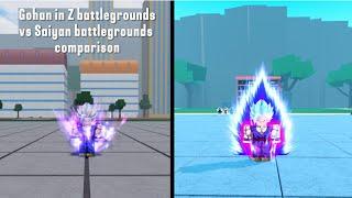 Z battlegrounds gohan vs Saiyan battlegrounds comparison 4k - 60 FPS