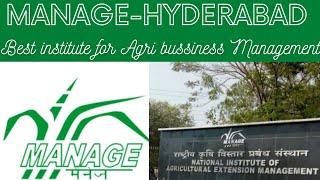 MANAGE, HYDERABAD CAMPUS || NATIONAL INSTITUTE OF AGRICULTURAL EXTENSION MANAGEMENT, HYDERABAD