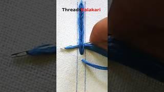  Easy Broad Chain Stitch Embroidery For Beginners   #embroidery #stitch #shorts