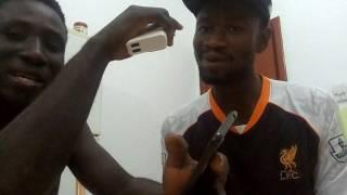 Ebenezer otoo was interview by  one of his mate