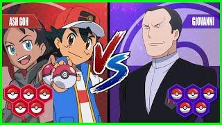 Pokémon Battle Pedia: Ash and Goh Vs Giovanni (Team Rocket)