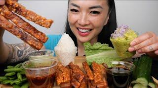 CRISPY PORK BELLY (ASMR SATISFYING CRUNCHY EATING SOUNDS) LIGHT WHISPERS | SAS-ASMR