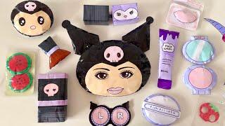 [paper diy] KUROMI BADDIE: Skincare and Make-up blind bag unboxing! | asmr