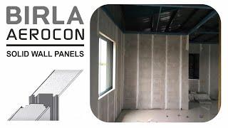 Birla Aerocon solid wall panel installation | drywall | 75mm | 50mm | Bengaluru | Mysore | Tumkur