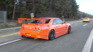 Nissan Skyline R33 Bee R B334R - Anti Lag, EPIC Burnout and Powerslides!