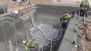 Shotcrete a pool shell.