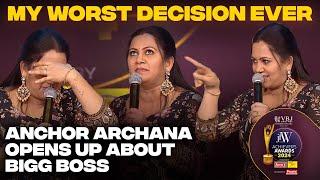 My Worst Decision Ever  | Anchor Archana Opens Up About #BiggBoss | JFW Achievers Awards 2024