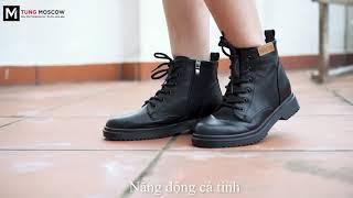 Giày boot nữ cổ ngắn đế thấp