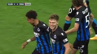 Andreas Skov Olsen Goal Club Brugge 2-2 Osasuna Uefa Conference League