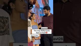 Aditya being gentleman and put forward Sara|These are the reason she’s felling for him #shorts #reel