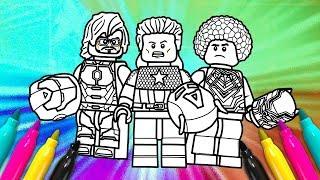 Avengers Old School Coloring Page | MARVEL LEGO Coloring Book