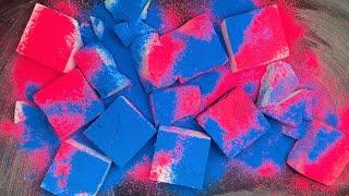 Dyed Pink & Blue + Plain Soft Gym Chalk with Pigments