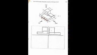 (Steps) First Angle Orthographic Projection D&T Revision Question 5