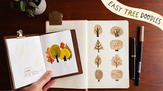 Easy Doodles For Your Journals | Ep. 2 Trees