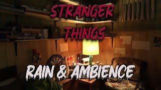 Stranger Things Music & Ambience Heavy Rain for sleep (black screen)