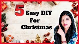 5 christmas  decoration DIY ideas/ christmas  craft ideas for school project