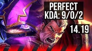 KENNEN vs DARIUS (TOP) | 9/0/2, 7 solo kills, Legendary, 1000+ games | EUW Master | 14.19