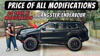 TOTAL COST OF MODIFICATIONS ON MY GANGSTER ENDEAVOUR 