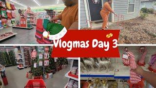 Vlogmas: Christmas Decor Shopping/Grocery Haul/Decorating