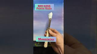 Bob Ross Palette Knife Mountains Easy!! #bobross #shortsart