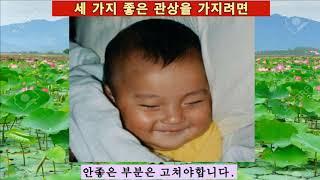 3가지 좋은 관상의 얼굴을 가지려면- 설오스님  나래이션