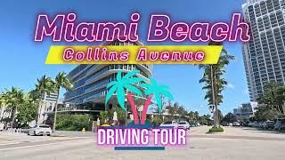 𝟒𝐊 Miami Beach Collins Avenue Driving Tour Florida Estados Unidos Manejando January 2025 USA