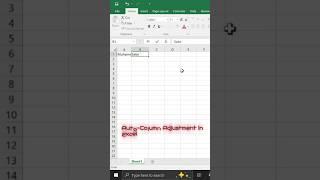 Auto adjustment of column in excel. For more info follow our YouTube channel...