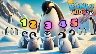 Five Little penguins | Funny 3D Kindergarten Baby Song by KanvikidsTV | Nursery Rhymes