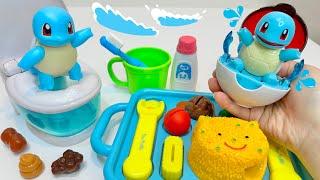 [Toy ASMR] Pokémon Potty training Toy & Eating ASMR | Squirtle | Satisfying Toy Unboxing ASMR