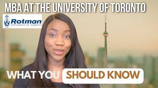 MBA at the Rotman School of Management University of Toronto