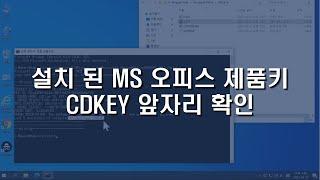 225. 설치 된 MS 오피스 제품키 CDKEY 앞자리 확인