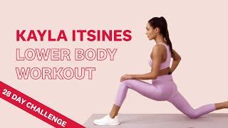 Kayla Itsines Lower Body Bodyweight & Legs Workout | 28 Day Challenge