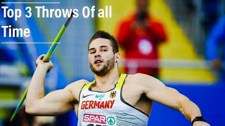 Johannes Vetter | Second longest Javelin Thrower  97.76m | Top 3 Throws