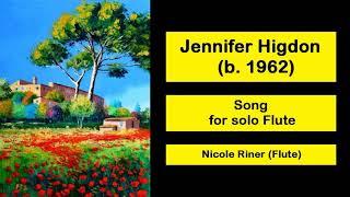 Jennifer Higdon (b. 1962) - Song - for solo Flute