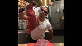 Nusr-et Saltbae very big steak WOW  #saltbae #steakhouse #nusr et #saltlife