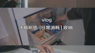 vlog | 冰箱补货 | 日常消耗 | 收纳