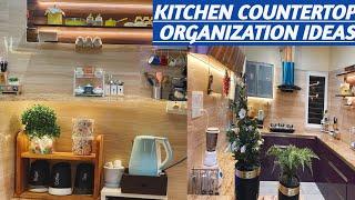 Kitchen Countertop Organization Ideas In Hindi//Indian Kitchen Tour//How I Organize My Kitchen ...