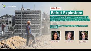 The New Arab Webinar Series: Aftermath of the Beirut Explosion