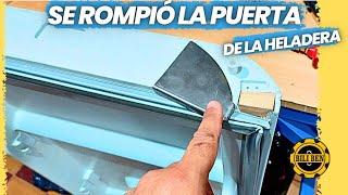 ️Como REPARAR una puerta de HELADERA/REFRIGERADOR que se ROMPIÓ en la BISAGRA y se cae.