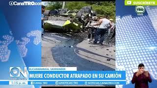 Muere conductor atrapado en su camión